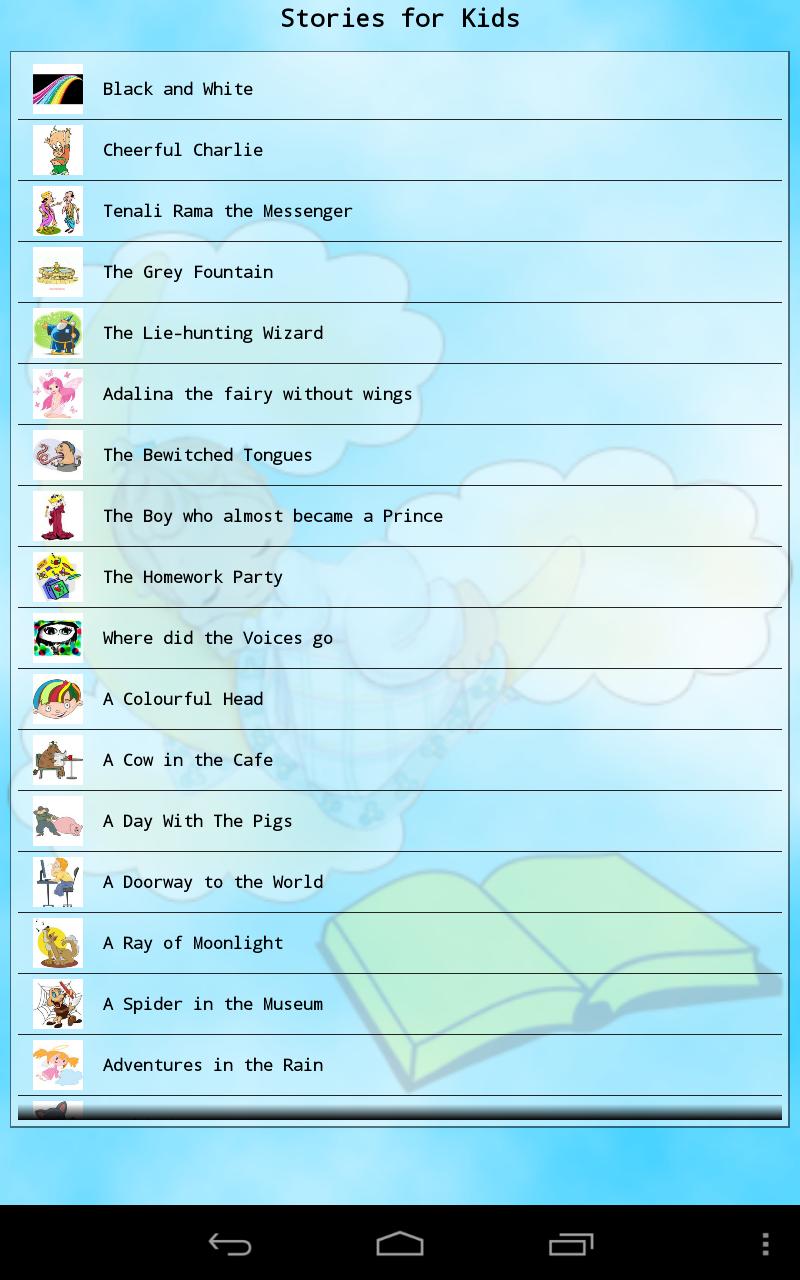 Stories for Kids Screen 1