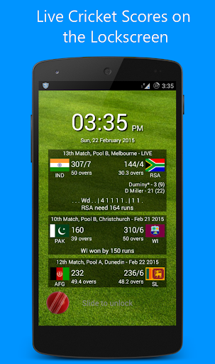 Scorely Live Cricket Locscreen