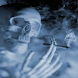 Smoking Skeleton  Skull   Wall