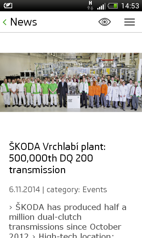 Skoda media site