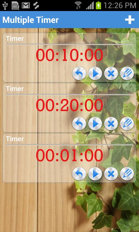 Multiple Timer Screen 1