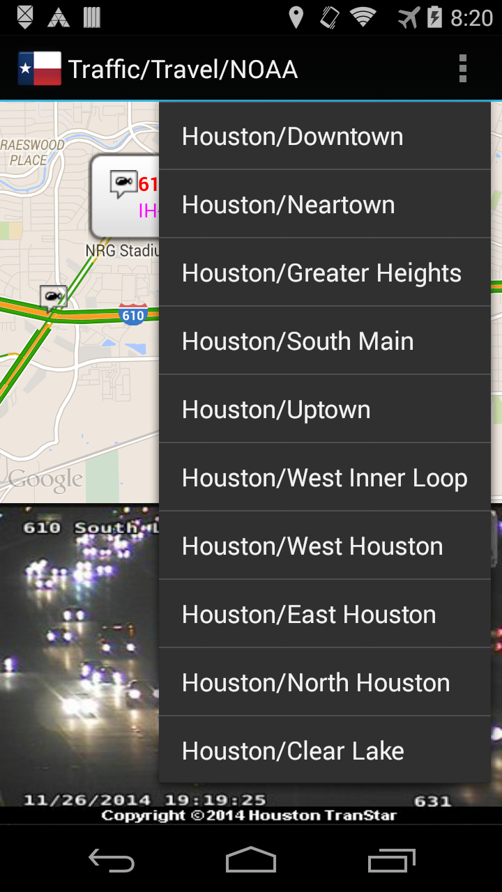 Houston Traffic Cameras Pro Screen 3
