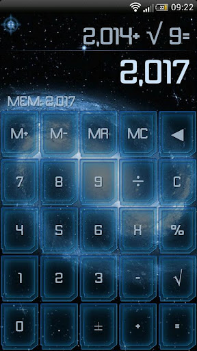 SCalc theme Blue Galaxy