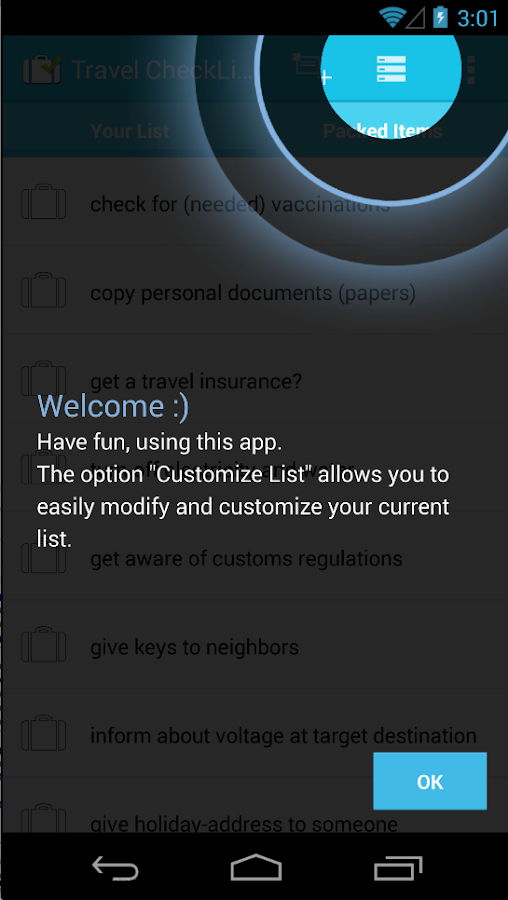 Travel CheckList Android Apps on Google Play