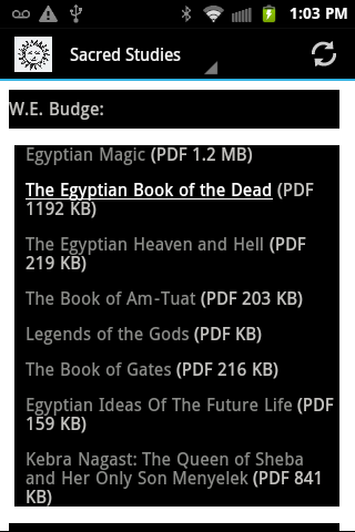 Android application Sacred Studies Library screenshort