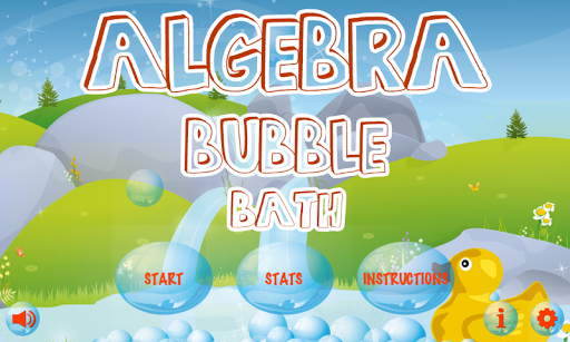 Learn Algebra Bubble Bath Game