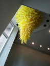 Neon Yellow Chandelier by Chihuly