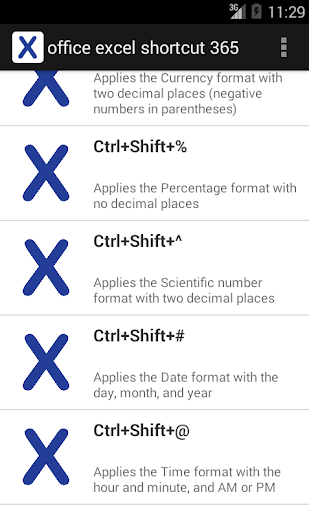 Free Excel Shortcuts