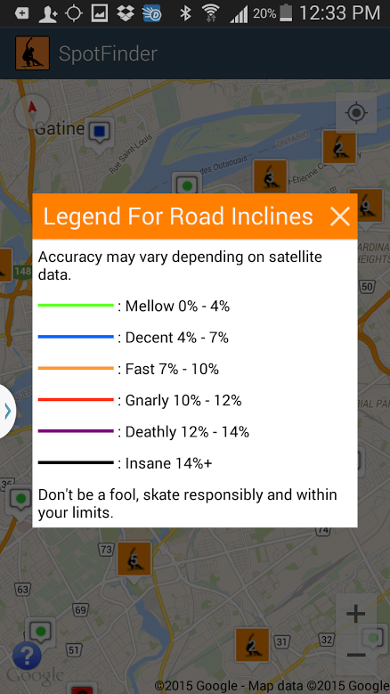 Longboard Spot Finder Screen 2