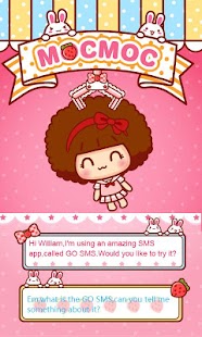 Download GO SMS PRO HELLOMOCMOC THEME APK for PC