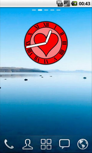 Love Heart Clock Widget