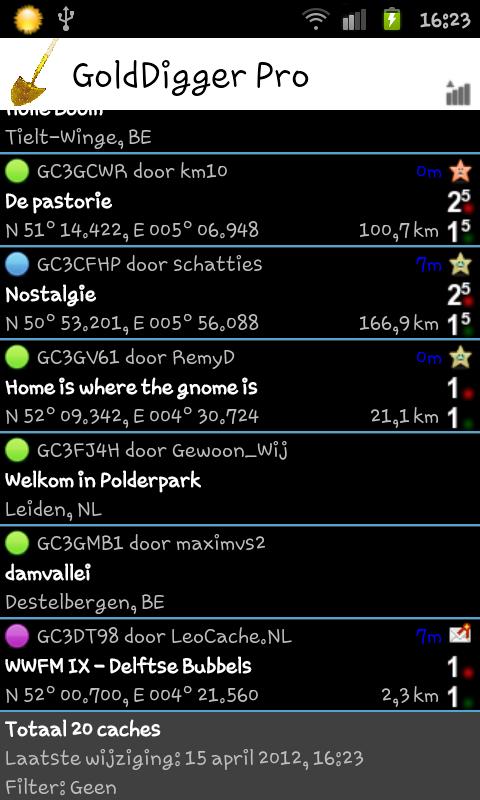    GoldDigger Pro (Geocaching)- screenshot  