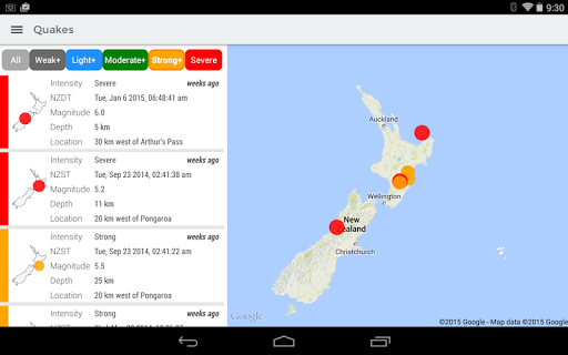 【免費新聞App】GeoNet Quake-APP點子