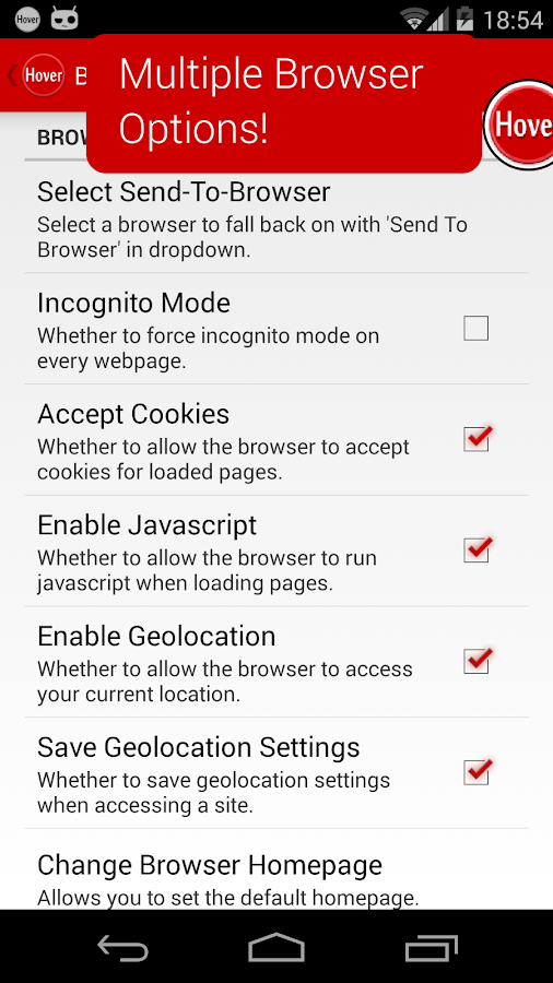 Hover Browser - screenshot