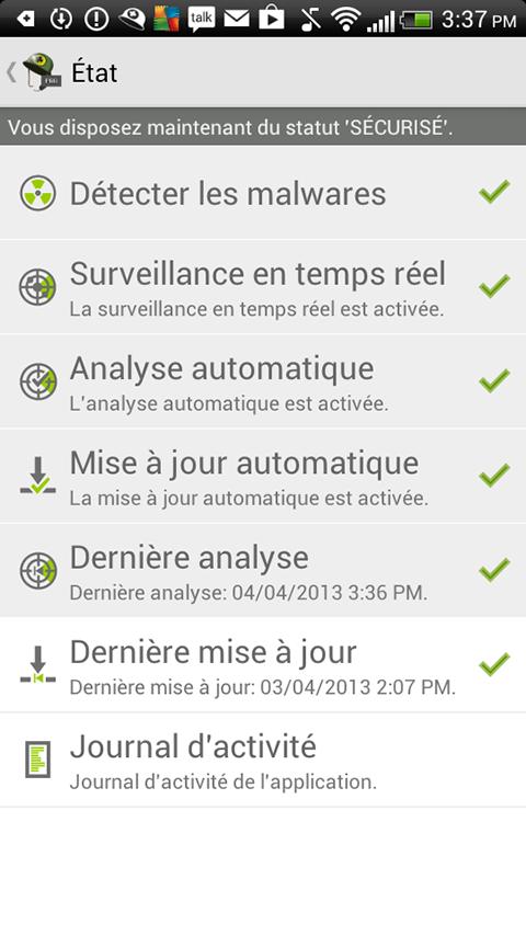 Android application VIRUSfighter Antivirus PRO screenshort
