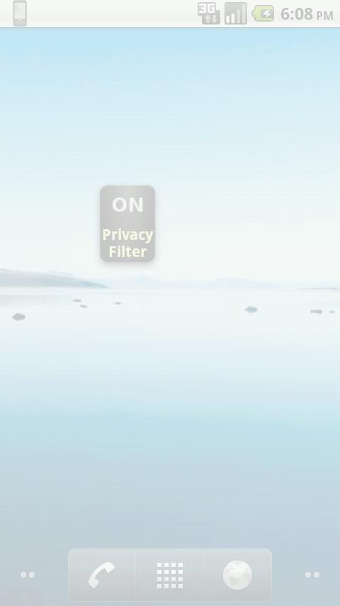 Android application Privacy Filter screenshort