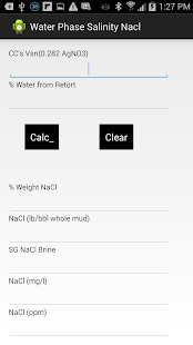 Free Water Phase Salinity NaCl APK