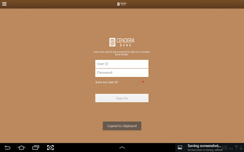Cendara Bank Mobile for Tablet Screenshots 1