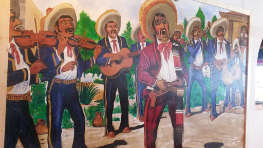 Two Senoritas Singing Banditos Mural