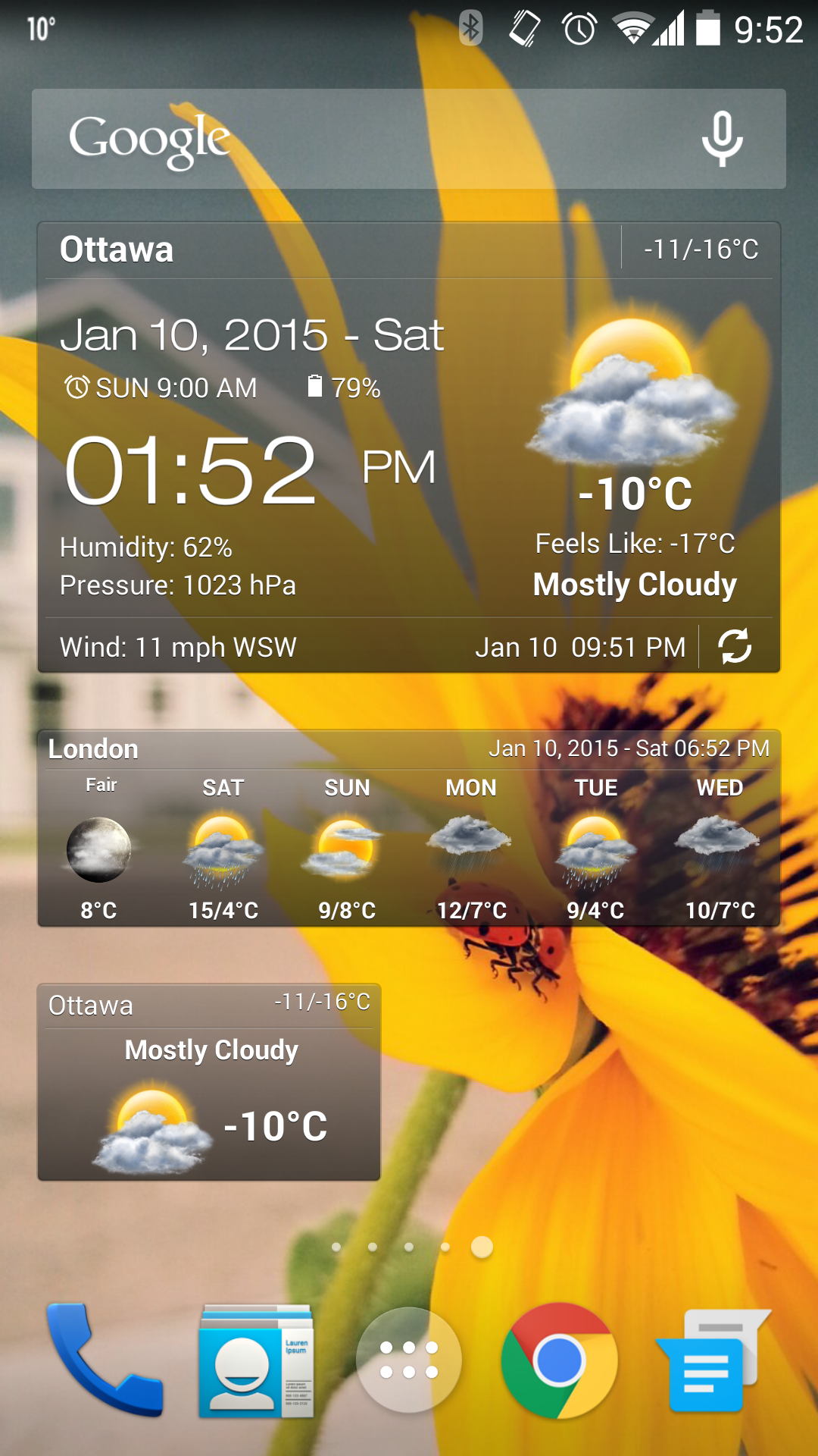 Android application Weather & Clock Widget for Android screenshort