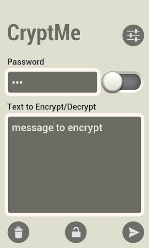 CryptMe encrypt send sms