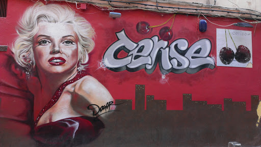 Cerise Graffiti Art