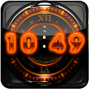 Orange Glow Digital Clock mobile app icon