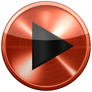 Poweramp  skin COPPER METAL logo