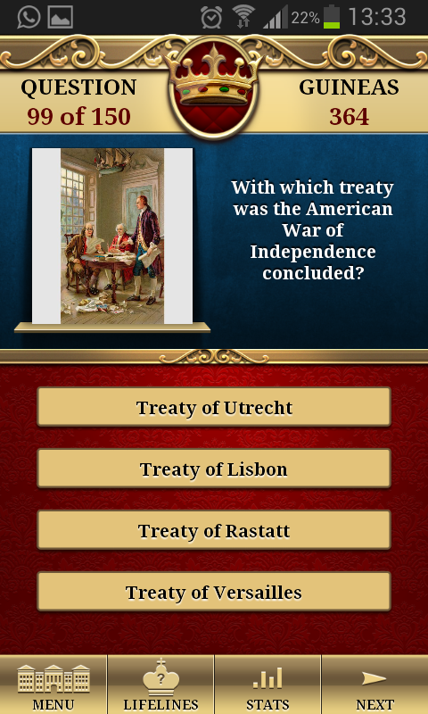 Genius Quiz Modern History Screen 3