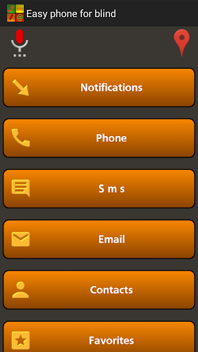 Easy phone for blind
