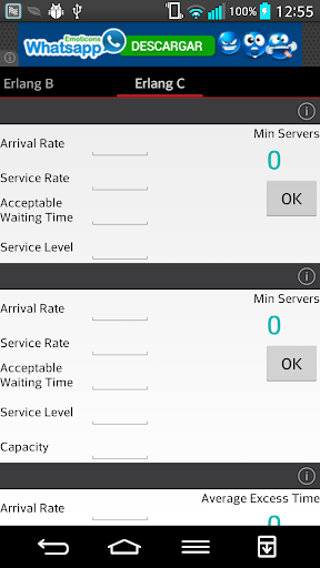 Erlang B and C Calculator