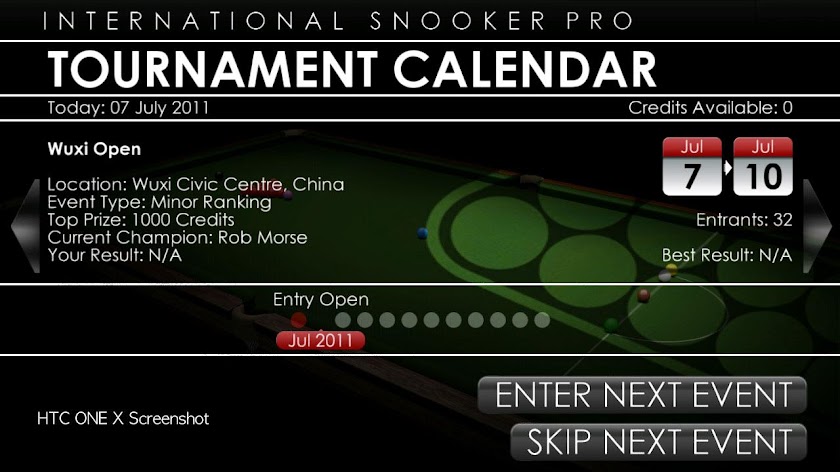 International Snooker Pro HD Screen 3
