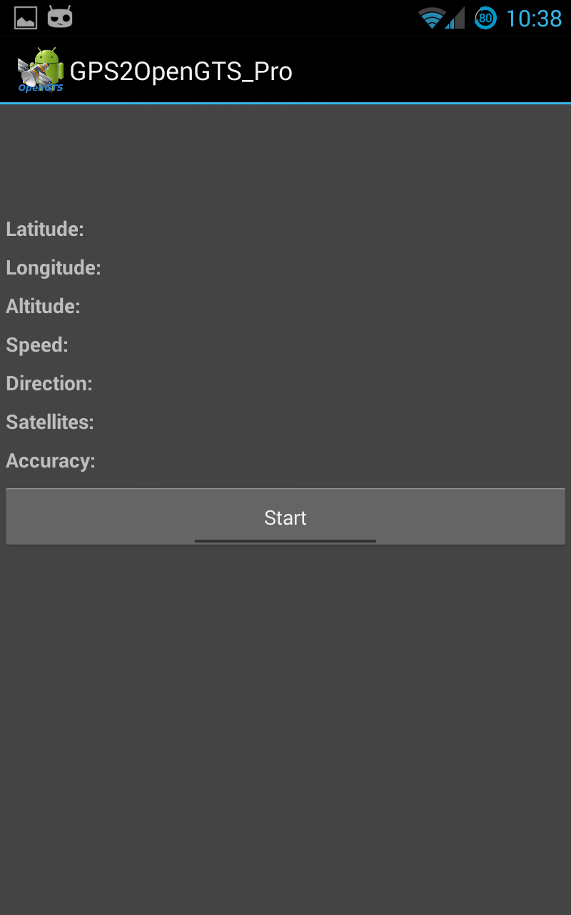GPS2OpenGTS_Pro Screen 2