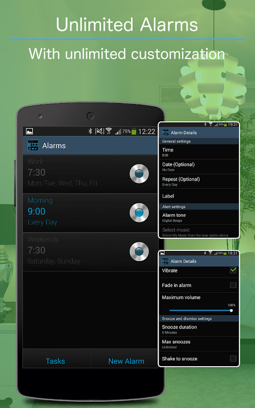 Android application Digital Alarm Clock screenshort
