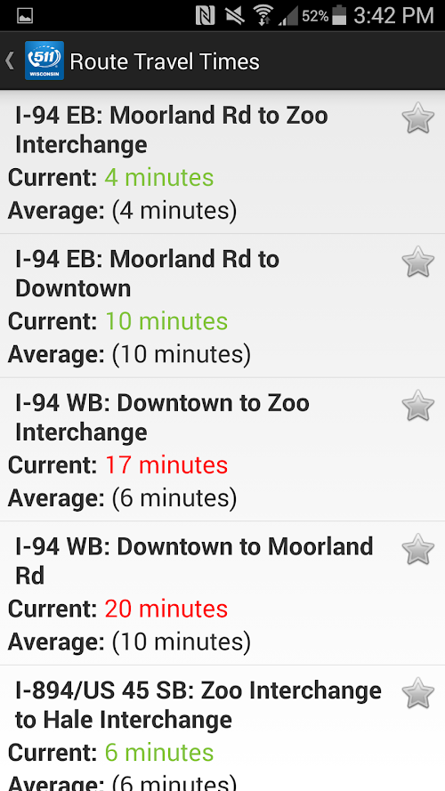 Android application 511 Wisconsin screenshort