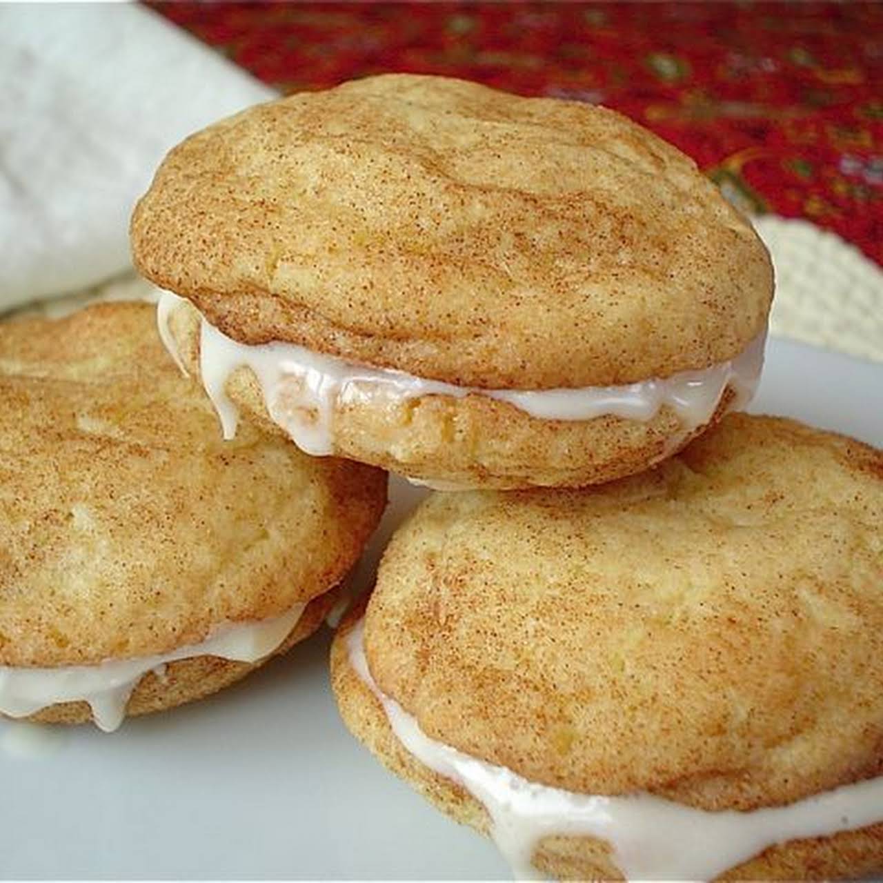 Snickerdoodle Eggnog Sandwich Cookies
