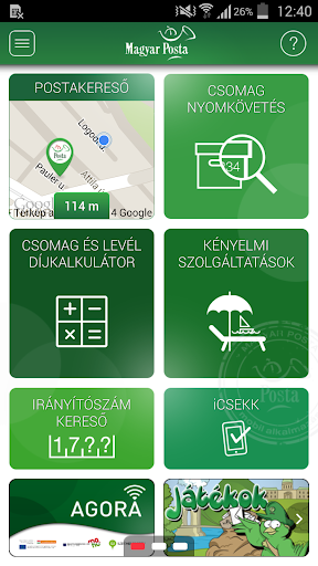 Magyar Posta üzleti alkalmazás