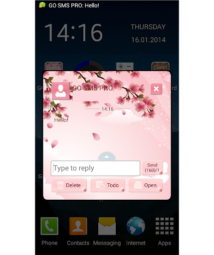 免費下載娛樂APP|GO SMS Pro Cherry Flowers app開箱文|APP開箱王