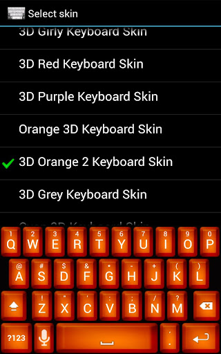 3D Orange Keyboard Skin