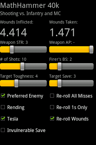 MathHammer 40k Screen 2