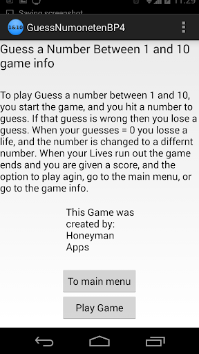 Guess Number between 1 10 Free