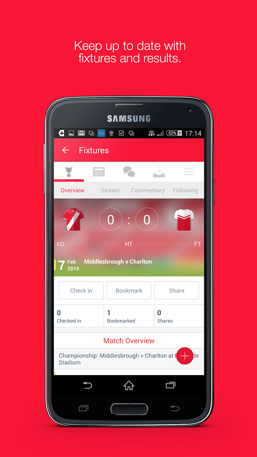 Fan App for Middlesbrough FC Screen 1