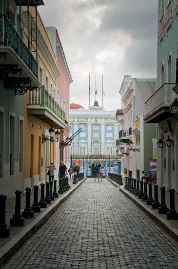 The New World's oldest governor's mansion is still in use. Some 150 consecutive governors have served over the past 300 years. It's at the west end of Calle Fortaleza in Old San Juan, Puerto Rico.