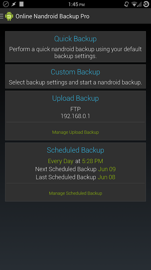 Online Nandroid Backup Pro Screen 3