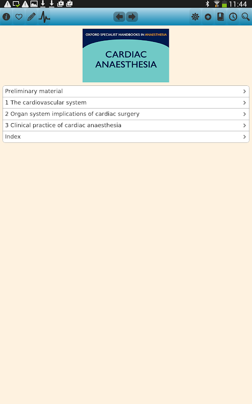 Android application Cardiac Anaesthesia screenshort