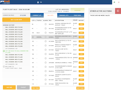 Protruck LiveBid Screenshots 2