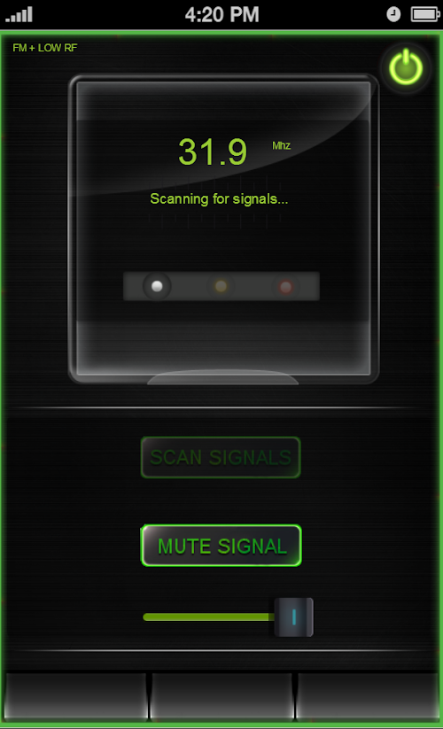 Android application UFO Signal Scanner BX1 screenshort
