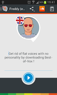 Android application Freddy TTS voice (English) screenshot