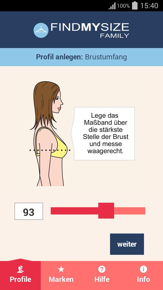 FindMySize Family Screen 3