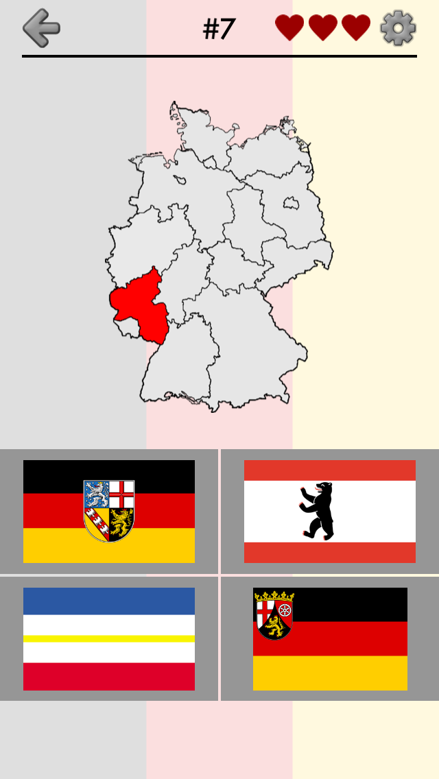 Android application German States - Flags, Capitals and Map of Germany screenshort